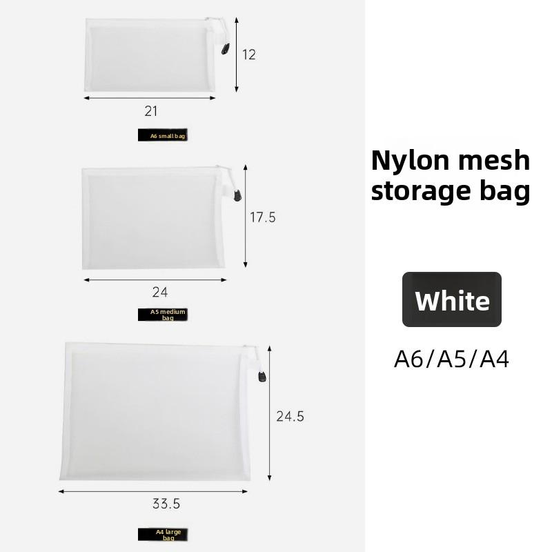Puzzle Storage Bag for Children and Babies, Toy Sorting Mesh Bag, Card Storage Transparent Zipper Mesh Bag, 2-pack