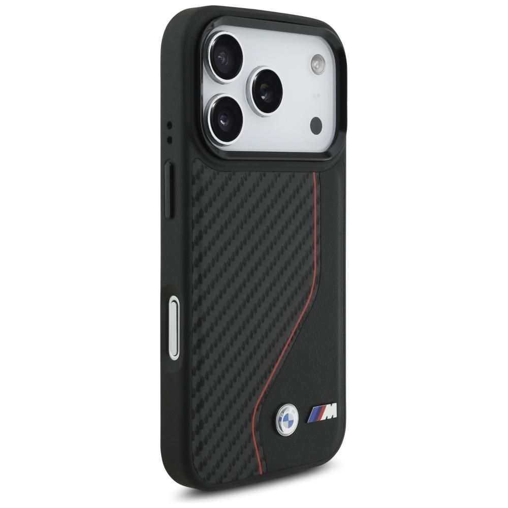 BMW M Carbon Line & Logo MagSafe Hülle für iPhone 17 Pro Rot