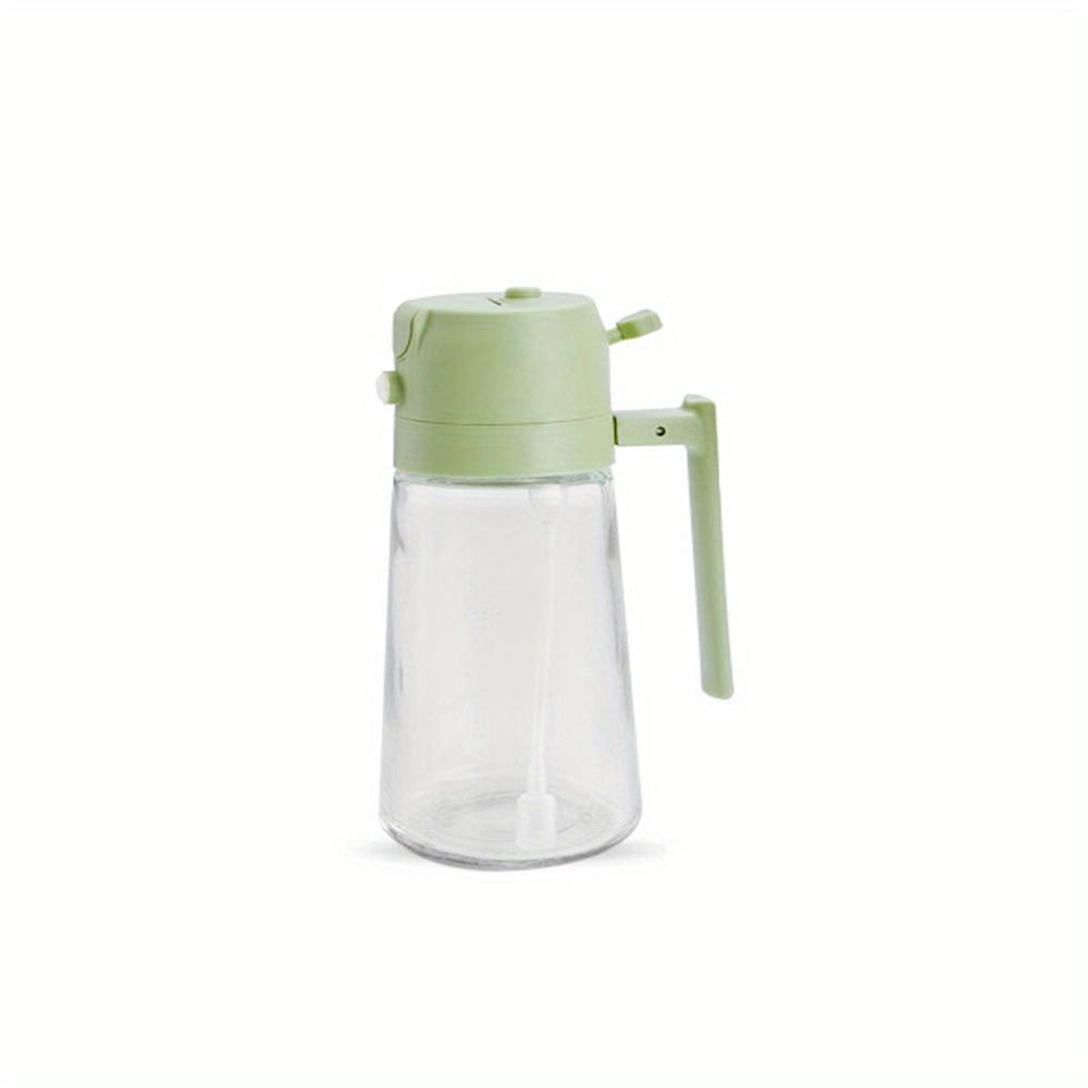 2-in-1 Glass Bottle Sprayer Outdoor Grill Olive Oil Diffuser Kitchen Vinegar Soy Sauce Spray Dispenser Opening Lid Cooking Tool