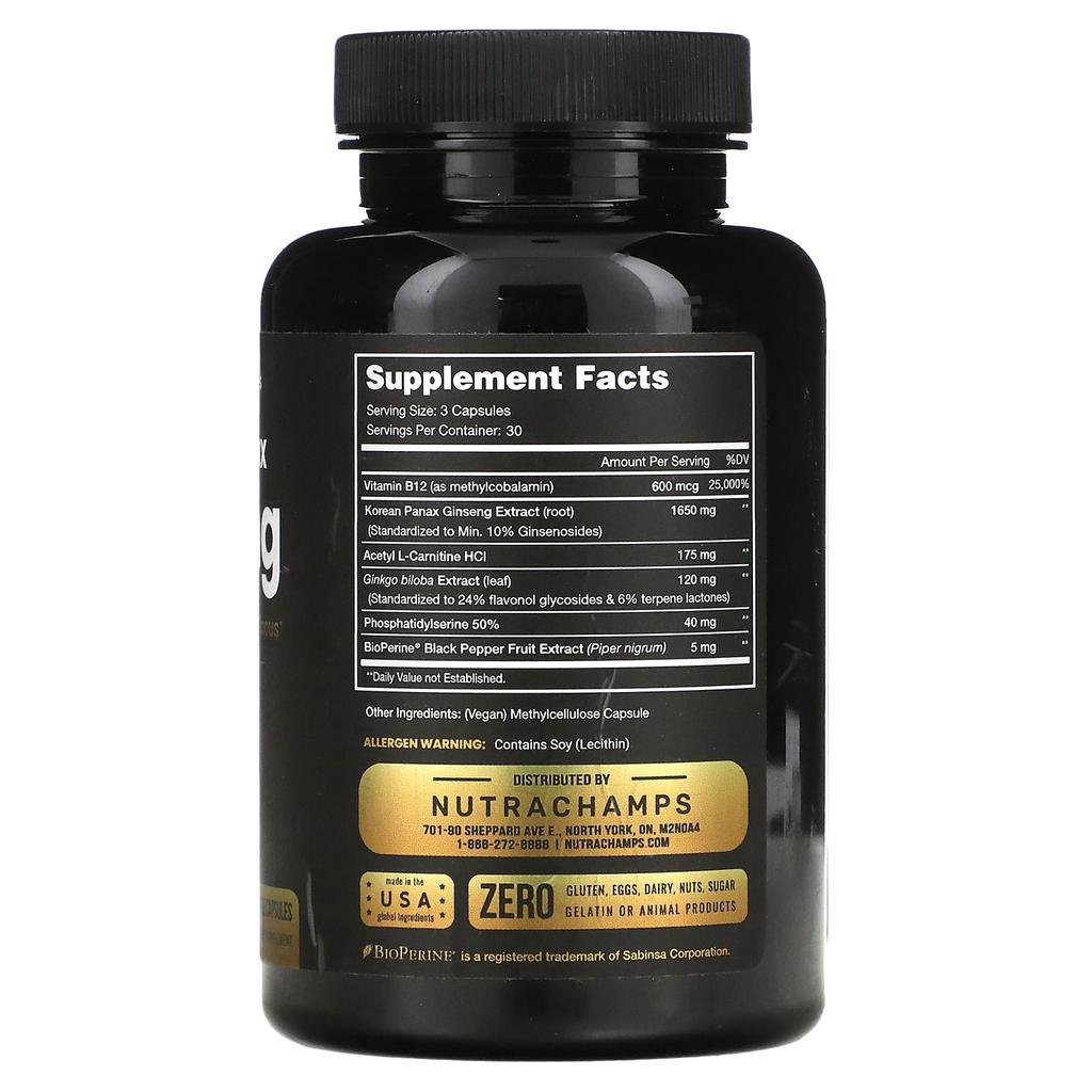 Korean Ginseng, Veggie Capsules 90 Tablets