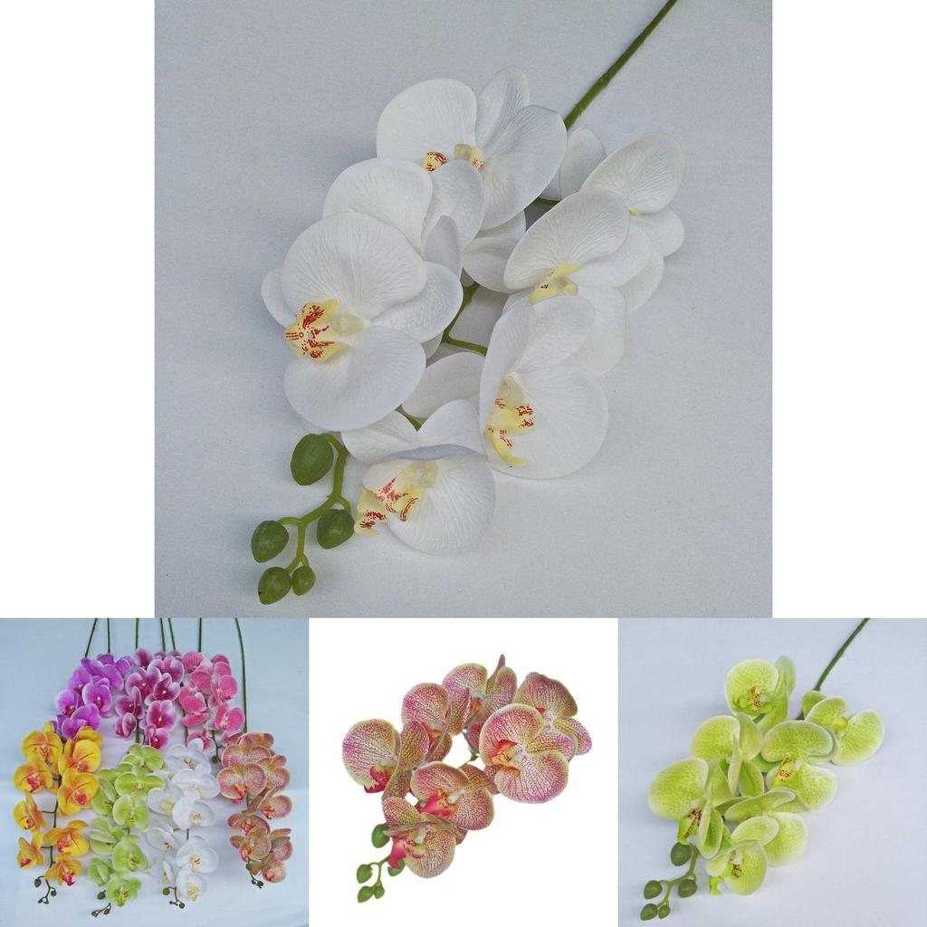 Artificial Phalaenopsis Orchid 3d Printed Realistic Multi Stem For Home Wedding Decor