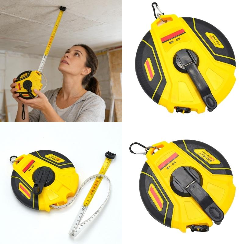 Fiberglass Tape Measure for Long Time Use in Professional Construction Work and DIY Home Improvement Activity