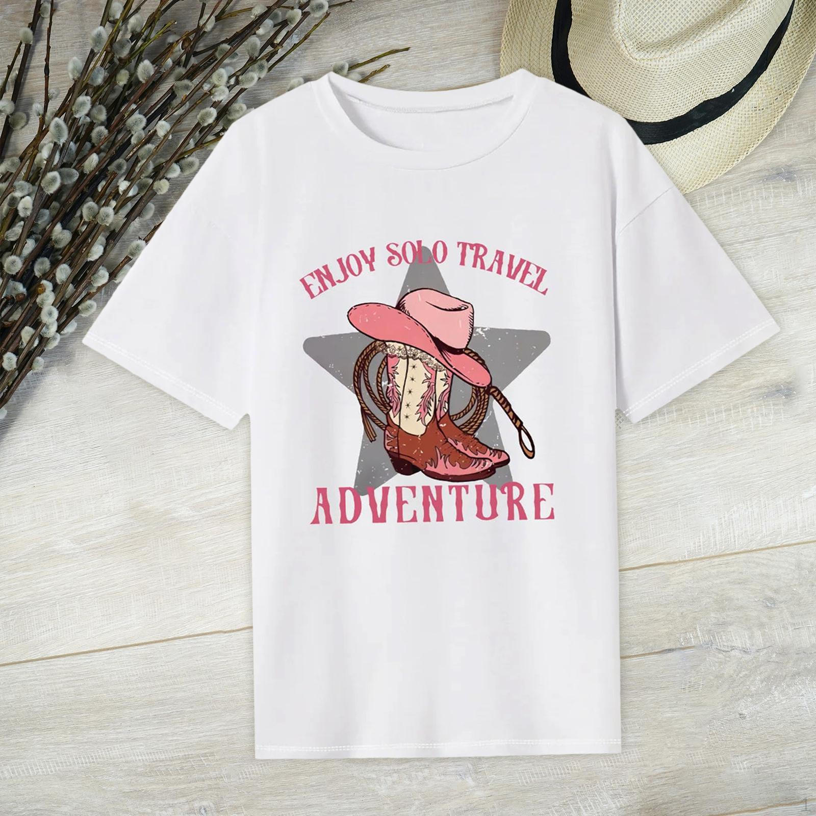 

T Shirt for Women Round Neck Comfortable Soft Basic Tee Commuting Trip