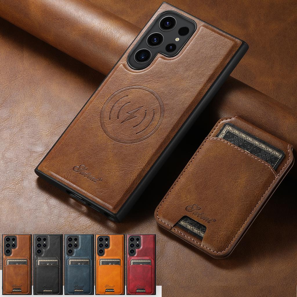 SUTENI Wallet Phone Case Card Holder Leather Magnetic Pocket Cover for Samsung Galaxy S24Ultra S23 S22Plus