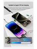 240W Cyber Spring 4-in-1 Retractable Data Cable for Apple & Huawei iPhone 16