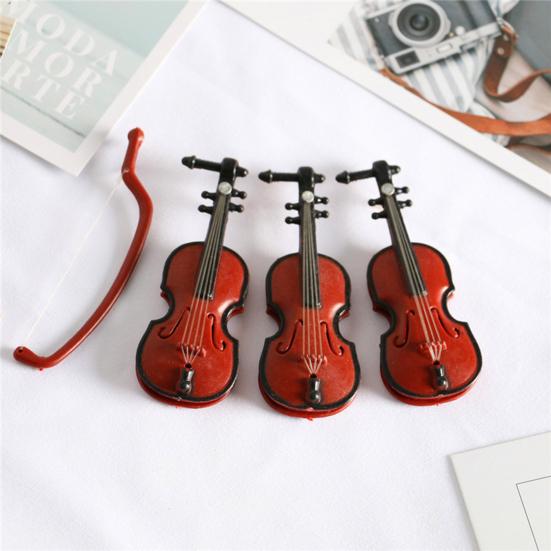Decorative East-carrying Educational Elegant Cute Miniature Dollhouse Violin Miniature Violin