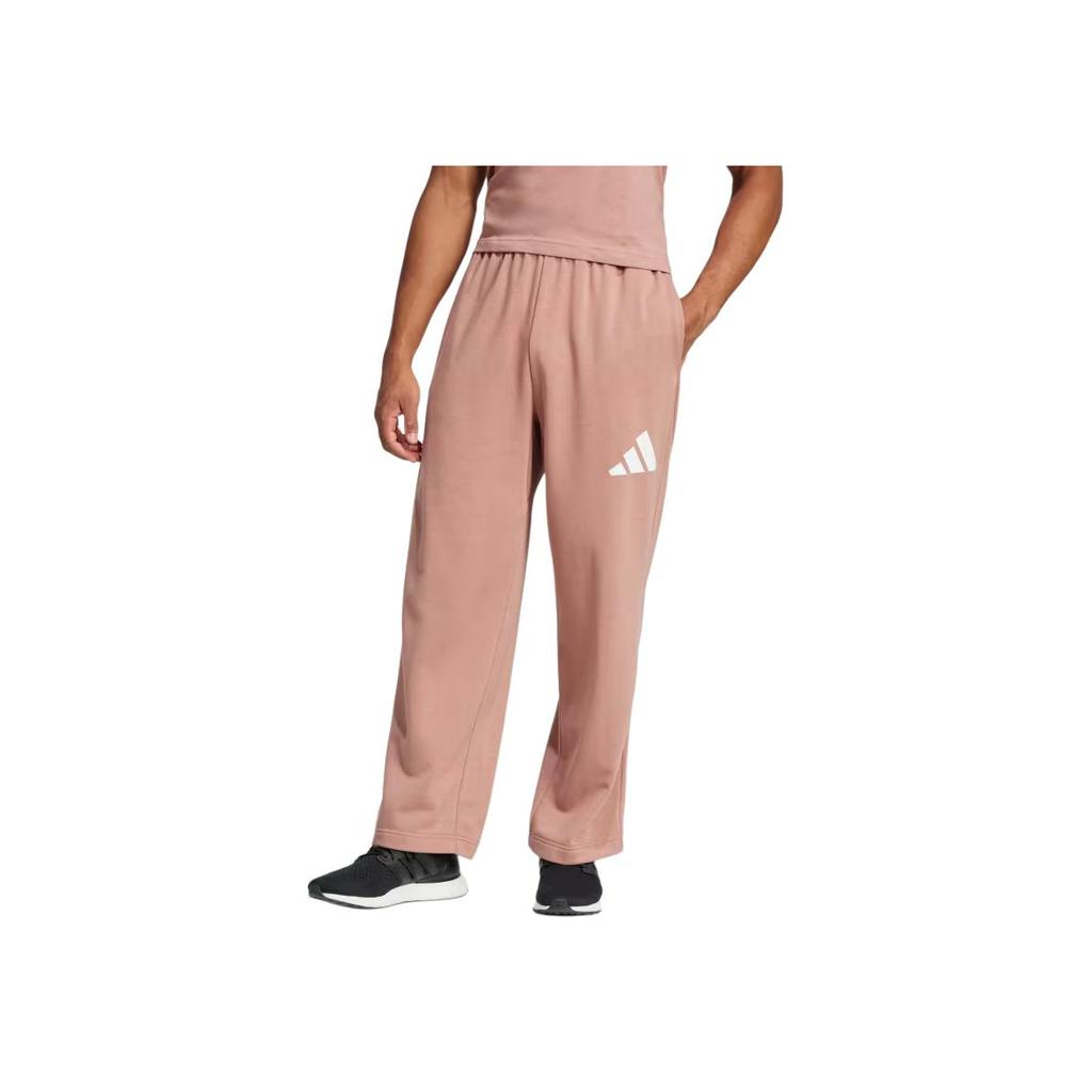 Adidas Essentials Wide Leg 3 Bar Logo Pants Women Pants Pink JF3608