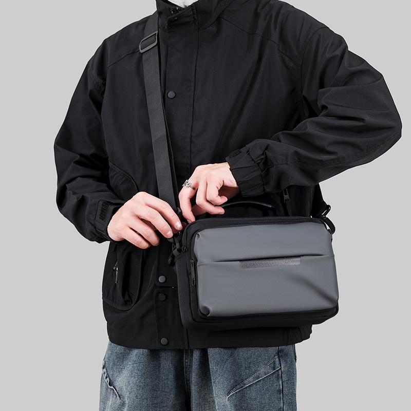 Men's Shoulder Bag Waterproof Crossbody Bag Business Chest Bag Solid Color Handbag
