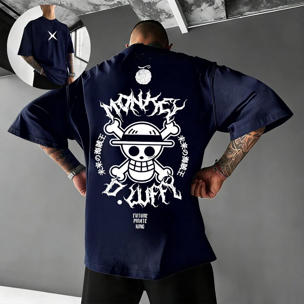 One Piece Monkey D Luffy Anime T-Shirt Herren Damen Streetwear Kurzarm Tee 2026 Sommer Grafikdruck Übergroß Lässige Oberteile Y2k
