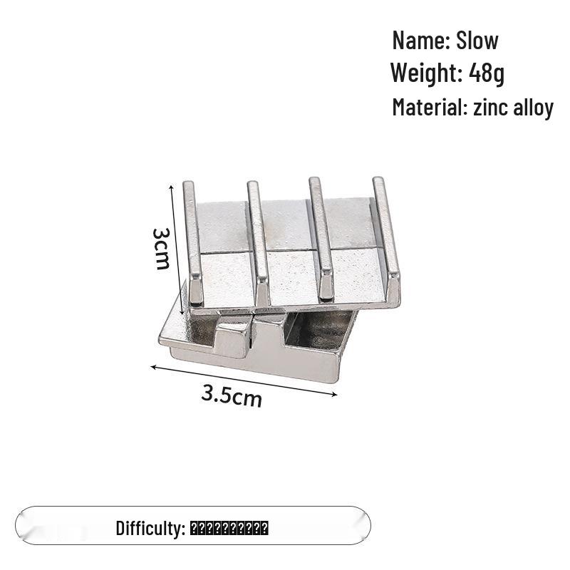 Zinc Alloy Kongming Puzzle Lock: Disentanglement Ring Educational Toy