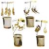 Christmas Gift Rotating Candle Stick Holder Home Decoration Fairy Rotating Candlestick Home