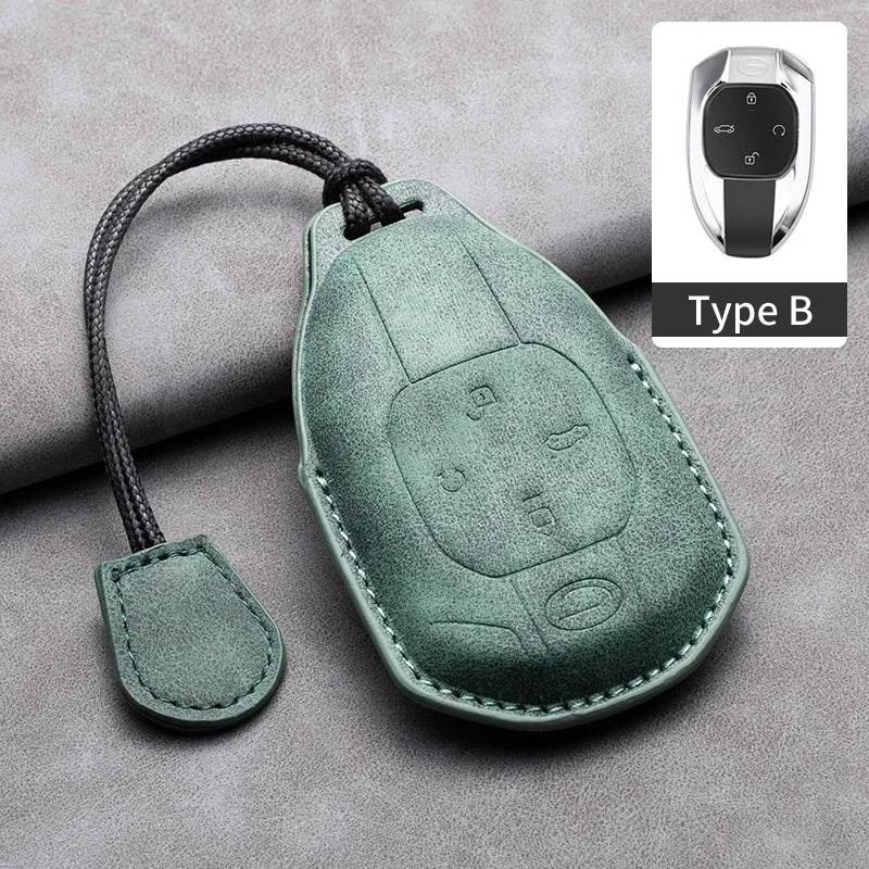 Leather Car Remote Key Case Cover for GAC Trumpchi GS4 GM8 GA3 GA6 SGS7 GA4 GS5 GS3 Legend GS8 Keychain Accessories