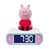 Night Light Alarm Clock - Peppa Pig Night Light Alarm Clock - 6 Ringtones - Backlit LCD Screen - Snooze Function
