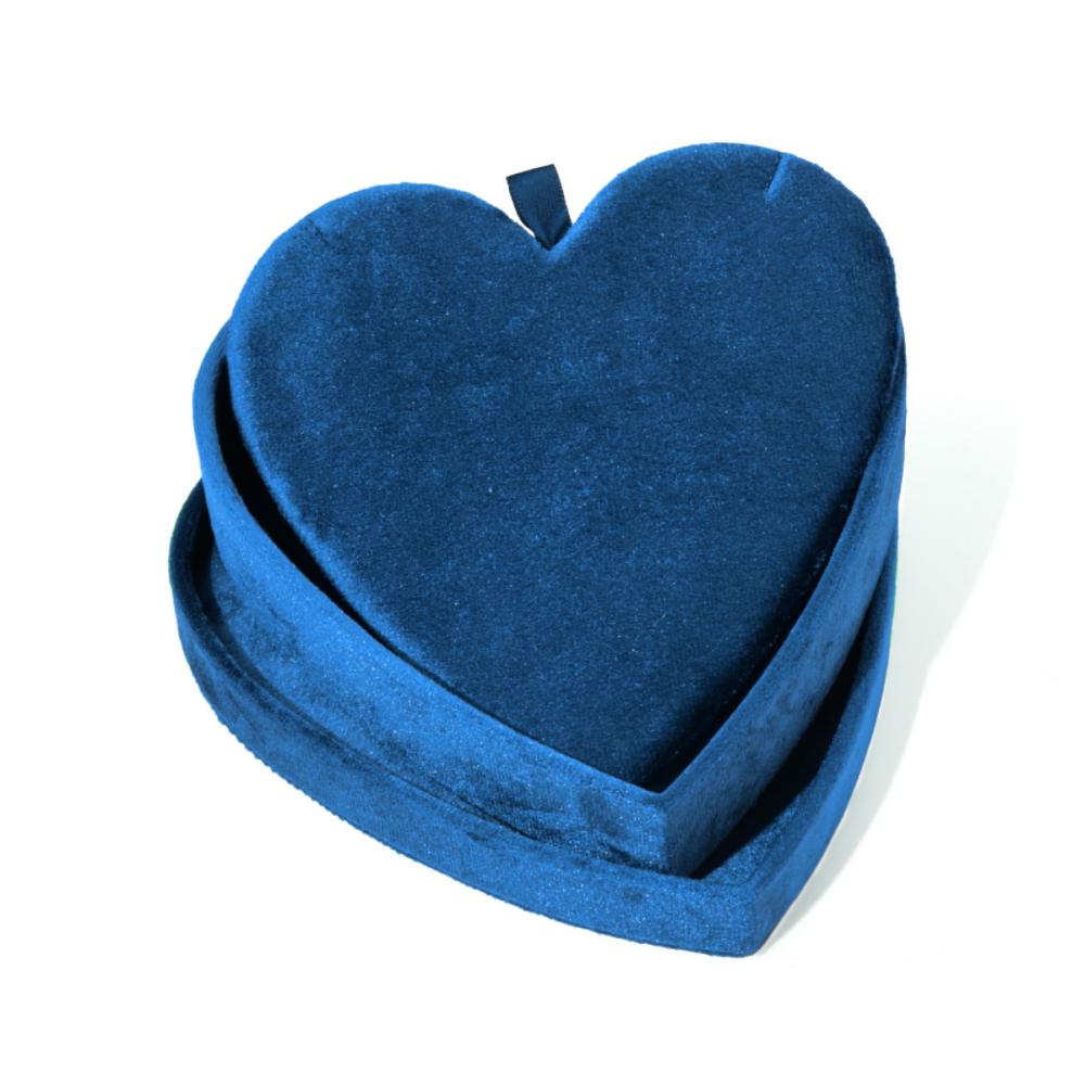 Heart Shaped Velvet Jewelry Box  Custom Logo Luxury Necklaces Earrings Jewelry Storage Box Romantic Wedding Gift Box