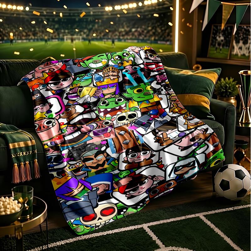 Clash Royale Heroes Collage Blanket Lightweight Ideal Bedding Blanket Perfect for Travel, Camping, Living Rooms, Offices, Sofas, Fan Christmas Gift