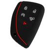 5 Buttons Car Remote Key Cover Fob Case Silicone Fit for Chevrolet Silverado GMC Sierra Buick   2024 Black