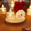 Christmas Flameless LED Light Candle Crystal Candle Transparent Shell Electronic Night Lamp Dating Party Holiday Home Decor
