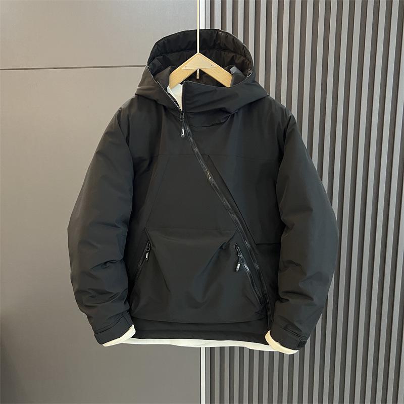 

Мужская водонепроницаемая зимняя куртка-ветровка с капюшоном из графена 2XL 165-185 jin чёрный