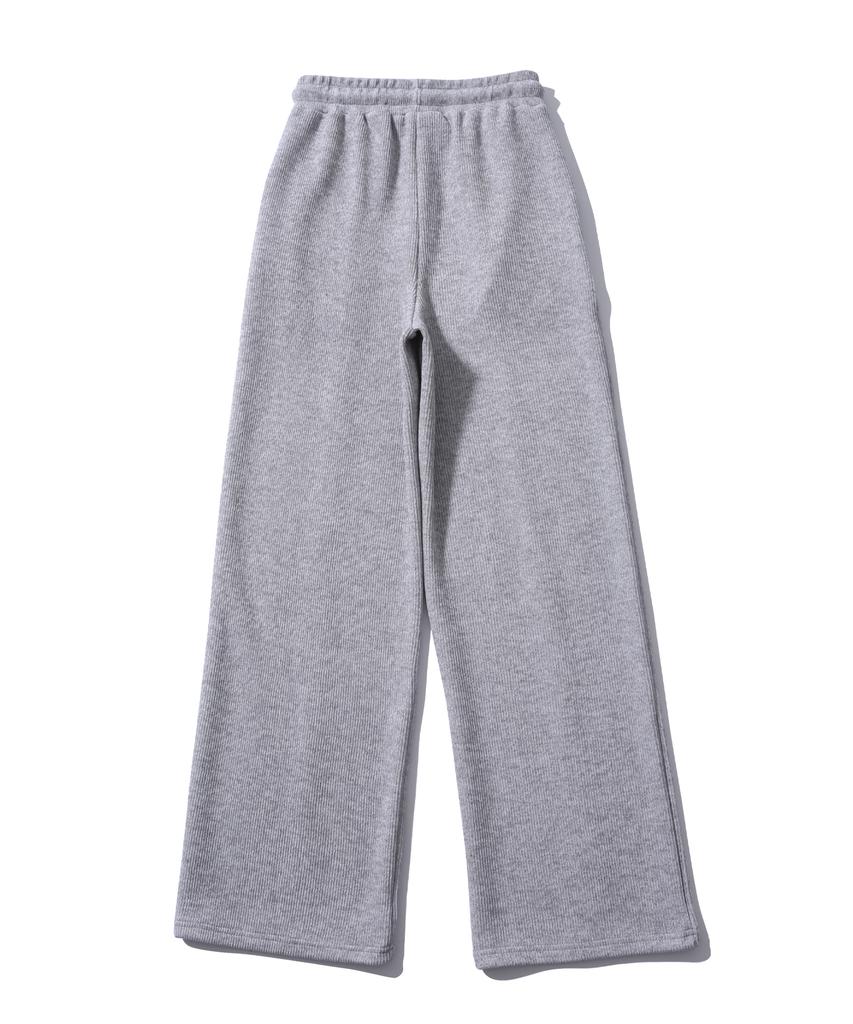Sseochi410 Knit Pintuck Pants White Gray