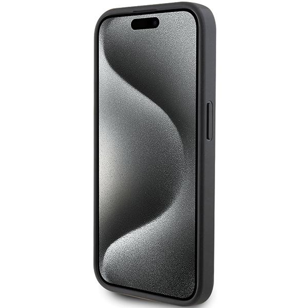 Karl Lagerfeld Klhcp15Lsapkcnpk Iphone 15 Pro 6.1 Czarny/Black Hardcase Saffiano Cardslot Karl&Choupette Metal Pin