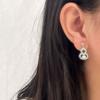 Natural White Shell Gradual Change Gourd Necklace Earrings Cold Premium Versatile Light Luxury Collarbone Chain Set