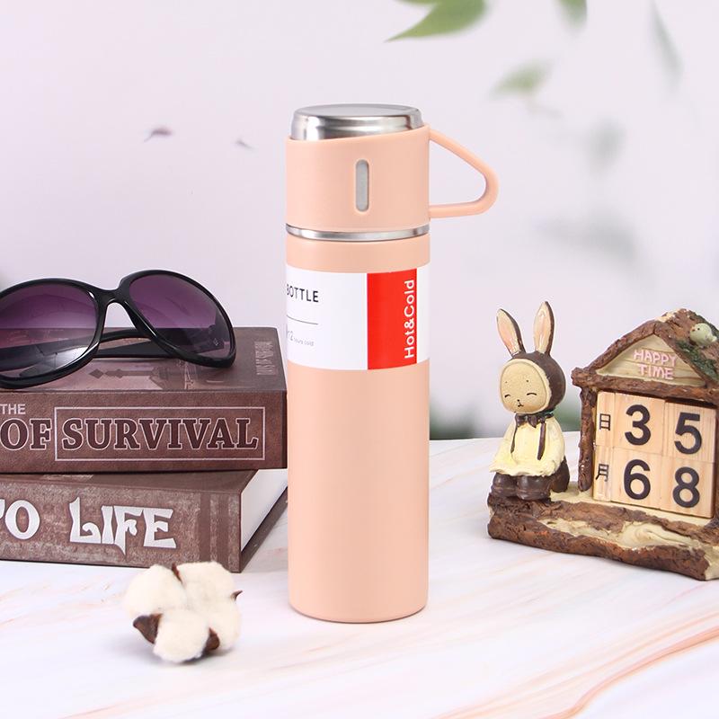 New stainless steel thermal insulation water cup business office straight cup handle cup lid gift water cup