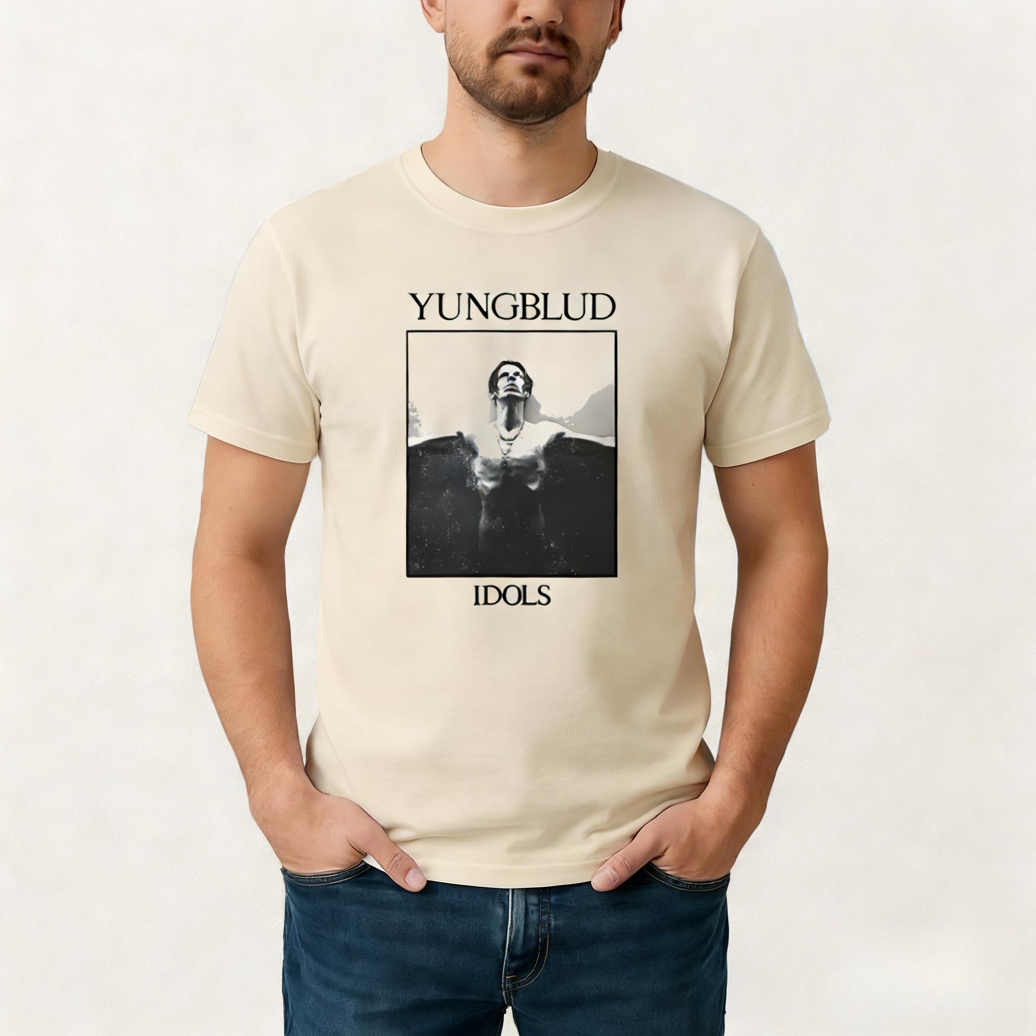 

Yungblud Idols album 100Cotton shirt unisex Retro Y2k hiphop 2026 Summer Mens Oneck Short sleeve graphics Tshirt fan gift 4XL