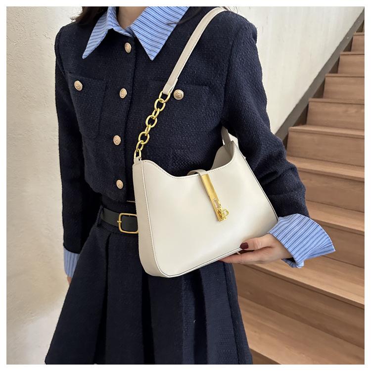 Luxury PU Leather Shoulder Bag for Women Casual Solid Color Design Handbags Brand Purse 2025 Fashion Shopper Clutch Women's Bags