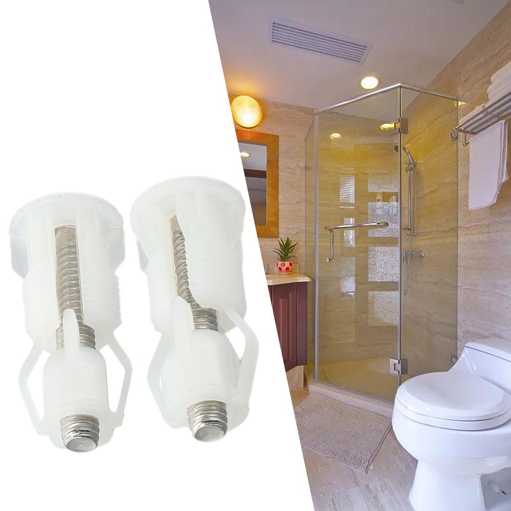 Toilet Seat Top Fix Screws Nut Covers Kit Replacement for WC Toilet Pan Mounting Compatible with Most Standard Seats
