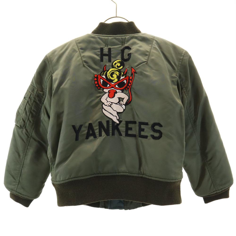 Hysteric Mini Back: His Mini Embroidery MA-1 Flight Jacket Olive Kid's Used