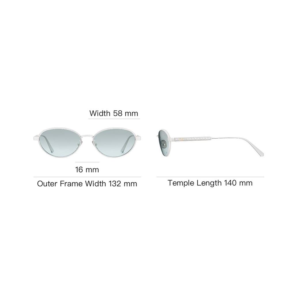 Dior Solid Design Oval Sunglasses Women sunglasses Silver DCANR1UXR