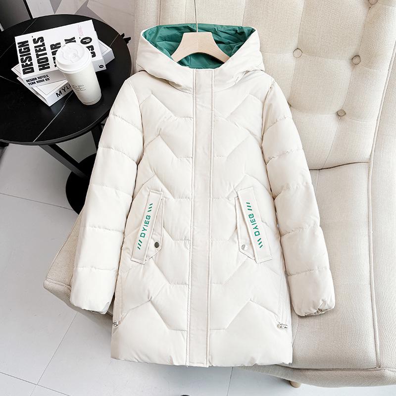 Women's Mid-Length Winter Slimming Down Jacket - Fashionable Thickened Cotton Coat