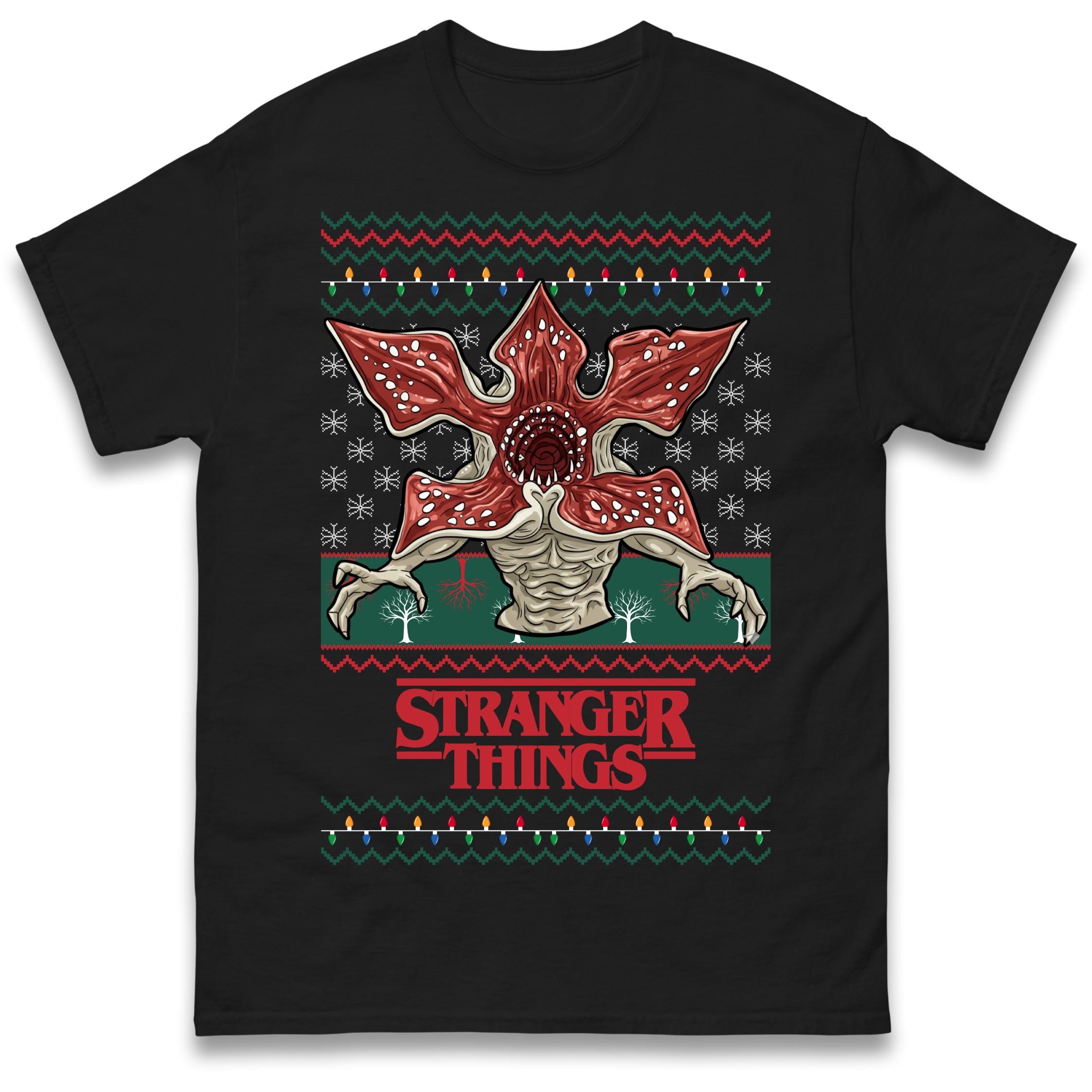 Demogorgon Stranger Things Christmas T Shirt Tshirt Mens Womens Unisex Tops Tees S
