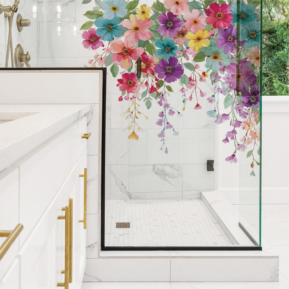 Colorful Flower Bedroom, Living Room, Entrance Hall, TV Background, Decorative Wall Stickers