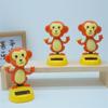 Solar Dancing Toys Swinging Red Monkey Doll Decor Auto Ornament Accessories With Solar Panels For Work Areas Homes Cars And