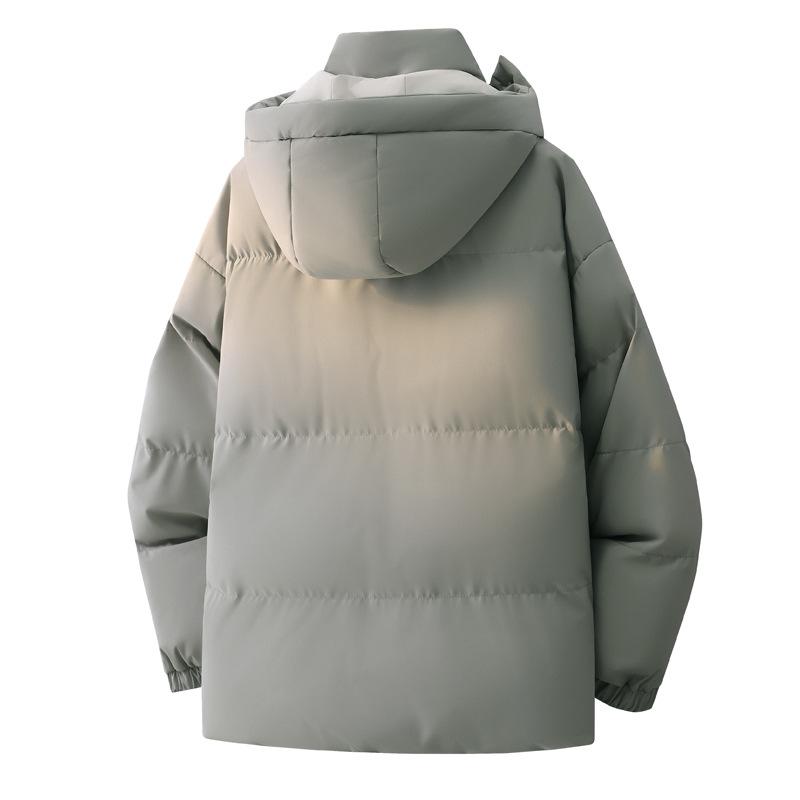Winter Updated Single Color Relaxed Fit Version Hooded Cotton Coat Hong Kong Style Everyday Couples Same Style Bread Jacket