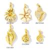 1 Pc Ocean Jewelry Charm Pendant Rhinestone Enamel Conch/ Sea Snail Clear Rhinestone Brass 18K Gold Plated Pendants DIY Necklace