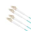 OM4 Dual-Core 10G Multimode LC-LC Fiber Patch Cord with High Stability.