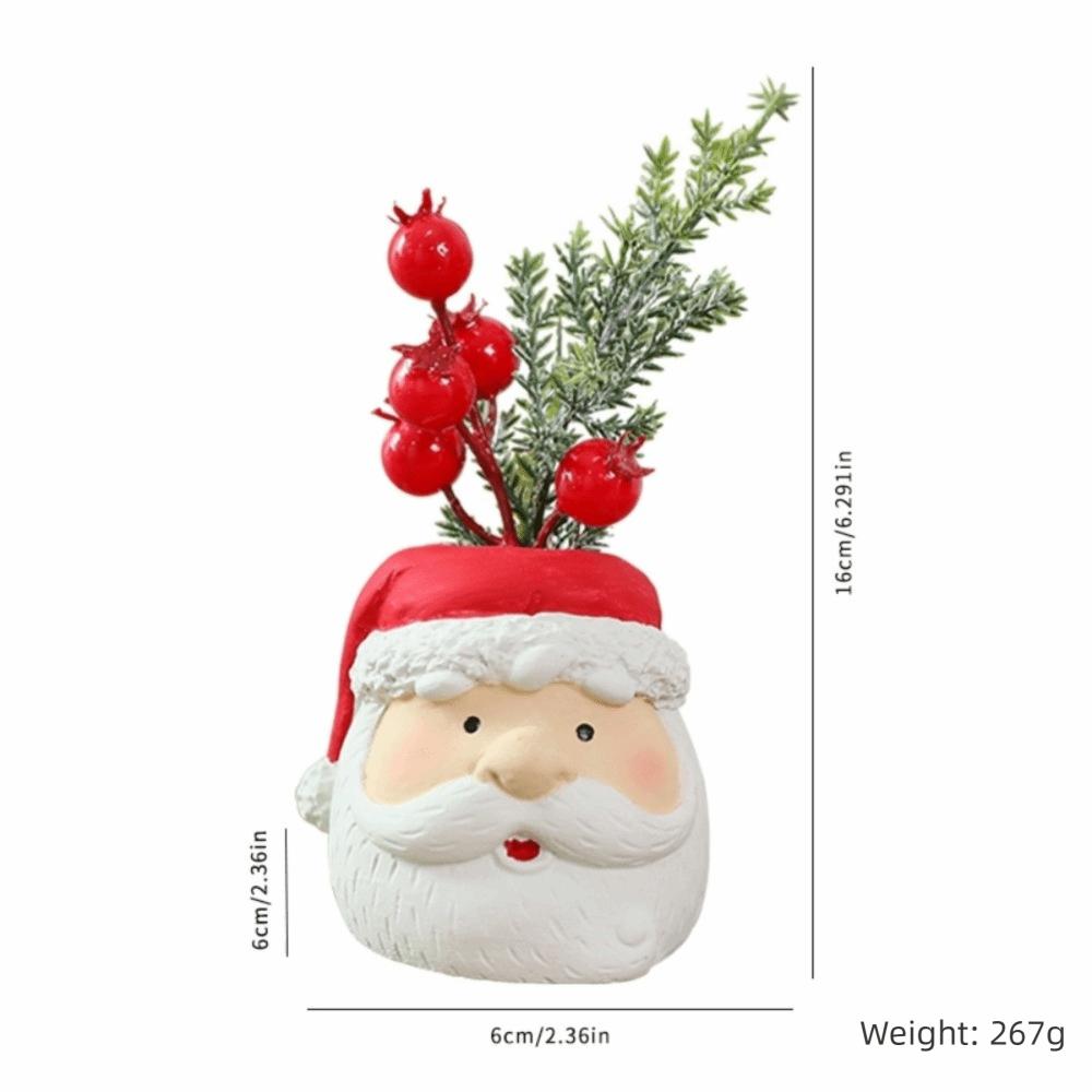 Kunstbeeren-Bonsai aus Harz, Bär, Weihnachtsmann-Ornamente, Tischdekoration