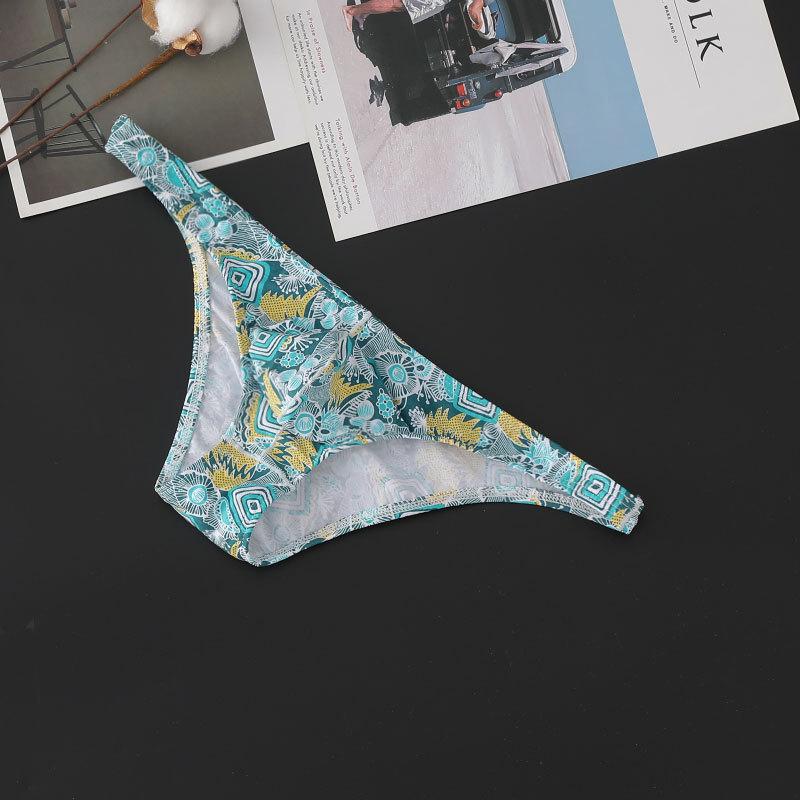 Men s Cotton Triangle Underwear Breathable Printed Low Waist Narrow Edge Sexy Youth Sports Cotton Underwear M