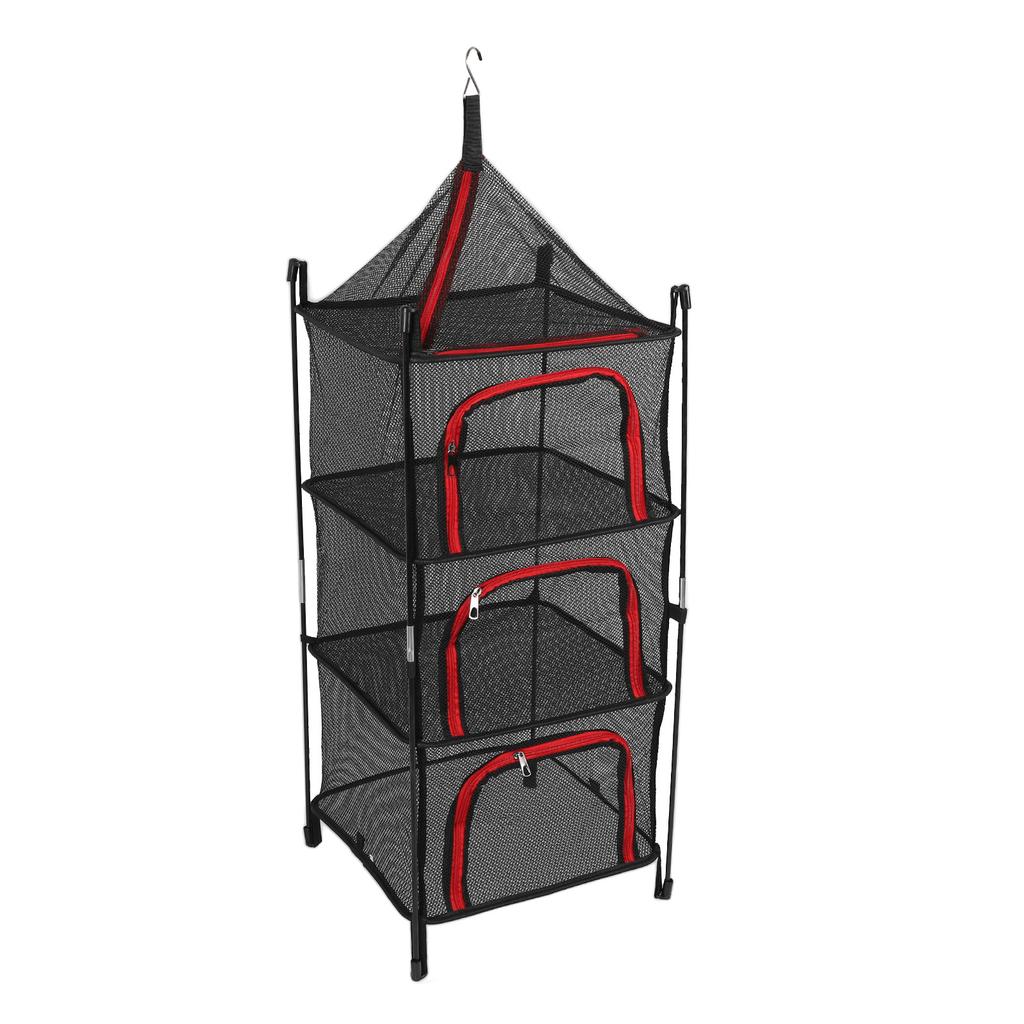 Hanging Drying Mesh Foldable 4 Layer Multifunctional Thickened Hanging Mesh Net for Clothes Fish