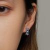 Ear buckle women, rectangular water drop bow jewelry, geometric combination arrangement