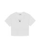 Emelbi Women'S Sheriff Logo Point Comfortable Crop Short Sleeve T-Shirt Ny (White)
