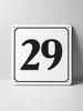 Metal Sign Black House Number On White Background Outdoor Wall Art Decor