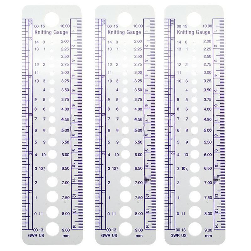 Multifunctional High-Quality Plastic Knitting Ruler Tool