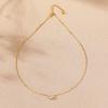 Elegant Women's Single Diamond Niche Pendant Necklace - Fashionable Ins Style, Luxury Clavicle Chain Choker