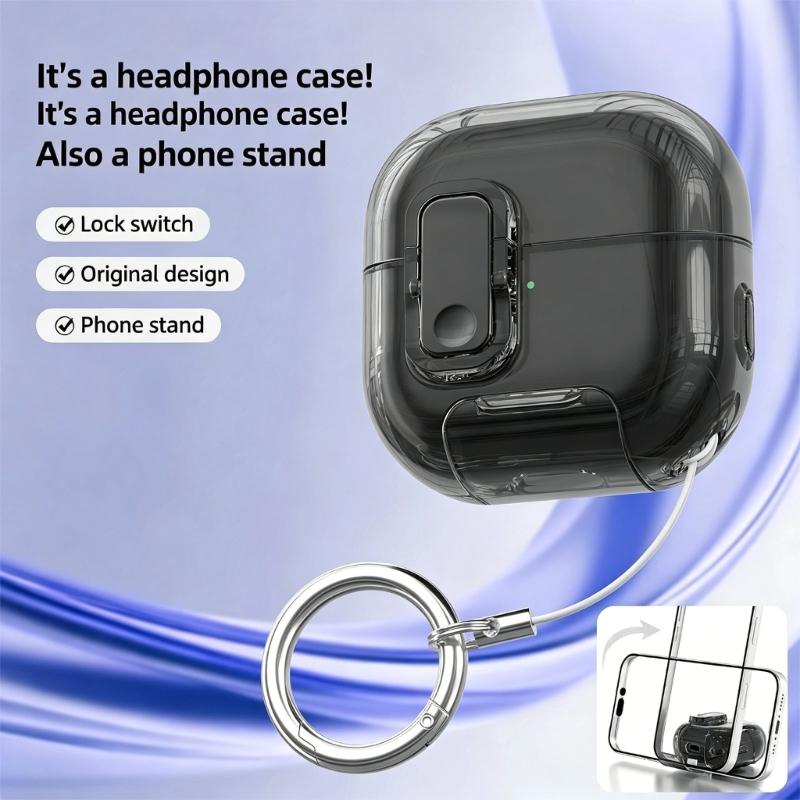 Clear Hard Shell Cover With Lock Buckle For FreeClip 2 Headsets, AntiScratch And Shockproof Protections Shell For Daily Use