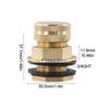 Leak Proof Design Solid Brass Water Tank Connector Providing a Secure Seal Between Female and Male Connections