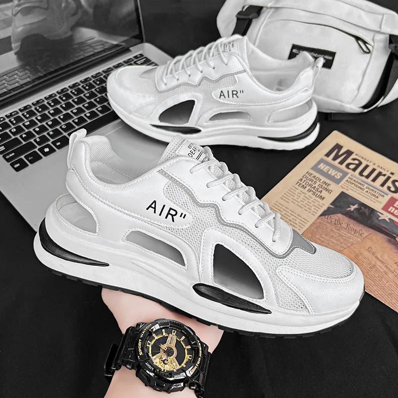 Sandals Men's Summer New Mesh Breathable Running Shoes Fashion Anti Slip Beach Sandals Baotou Casual Sports Sandals