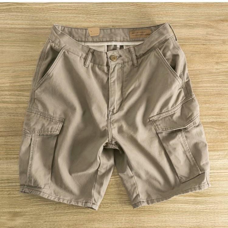 Men's 2022 Summer Elastic Waist Casual Shorts - Solid Color, Korean Style, Trendy, with Drawstring.